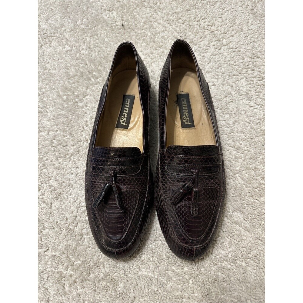 Ennesi Genuine Lizard Brown Men’s Shoe Sz 10